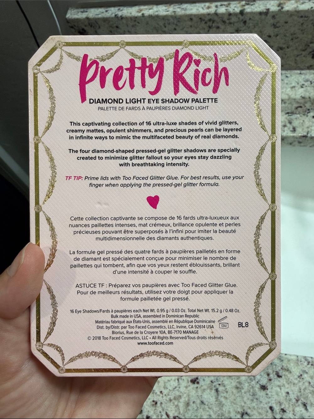 Too Faced Pretty Rich Eyeshadow Palette - Pink & Gold Accents - Picture 4 of 4